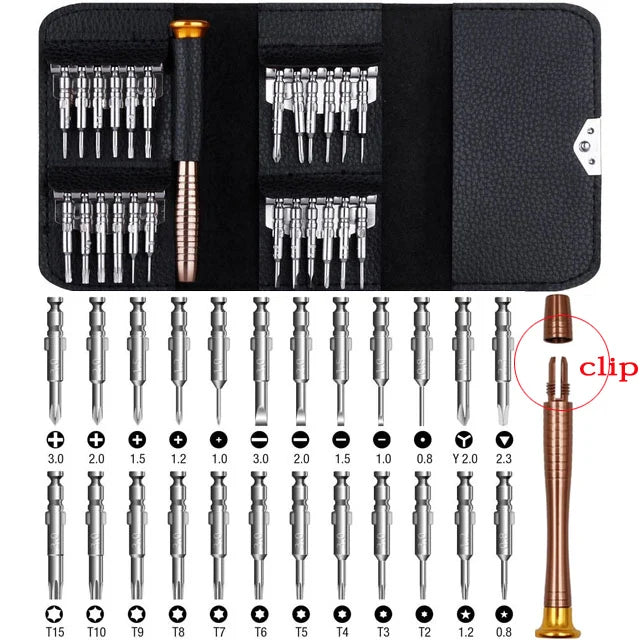 25 In 1 Torx Precision Screwdriver Bit Set Hand Tools Screw Driver Kit Screwdriver Set For Xiaomi Mobile Phones Repair Tools