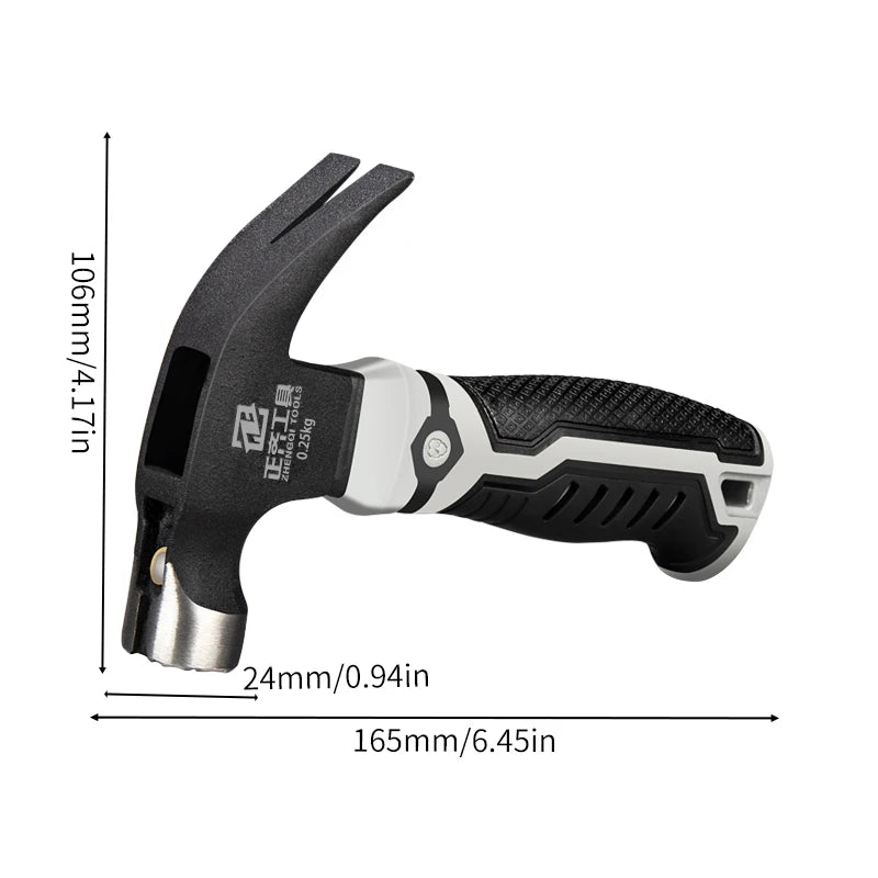 Mini Claw Hammer Household Tools Commonly Used in Woodworking Knock Out Nails Wooden Handle Small Hammer High Carbon Steel