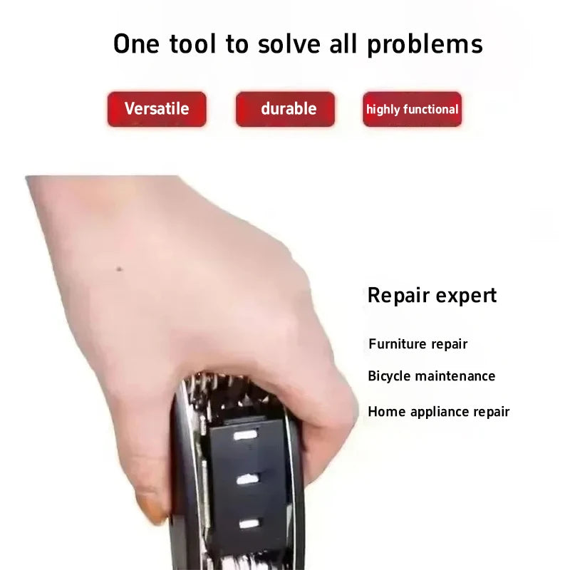 16 In 1 Folding Multifunctional Screwdriver Wrench Socket Stainless Steel Maintenance Tool Home Maintenance Tool Workshop Tool