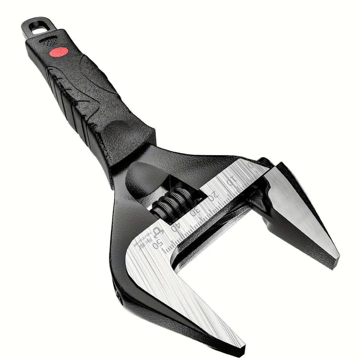 Wide Mouth Adjustable Wrench Set, 6-Inch & 10-Inch Wrenches, Plumbing Adjustable Wrench with Soft Grip,Metric, Cr-V Steel