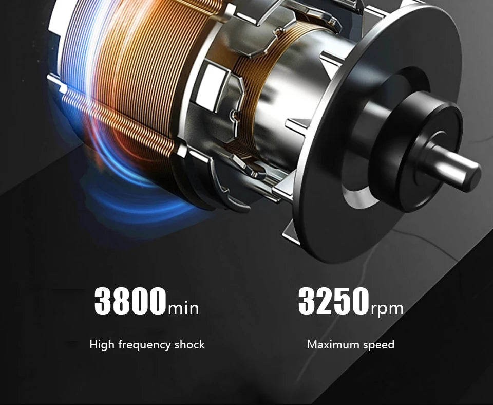 Kamolee 588Nm Cordless Electric Impact Brushless Wrench 5 Speed Screwdriver Power Tool 1/4" with 3 LED Light for 18V 21V Battery