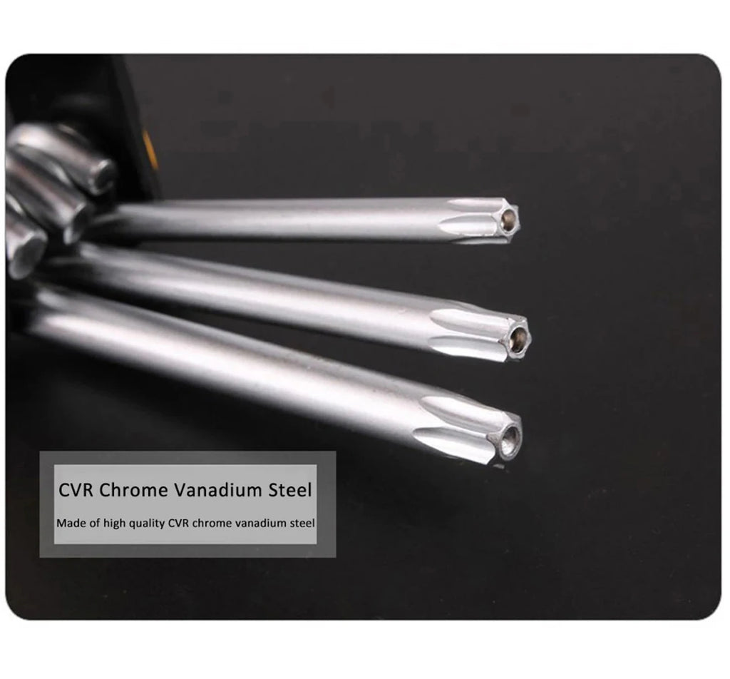 8 in 1 Folding Screwdriver Set Torx Screwdriver Mini Screwdriver Bits Kit Hexagon Torx Screwdriver Phillips Flat Screw Driver