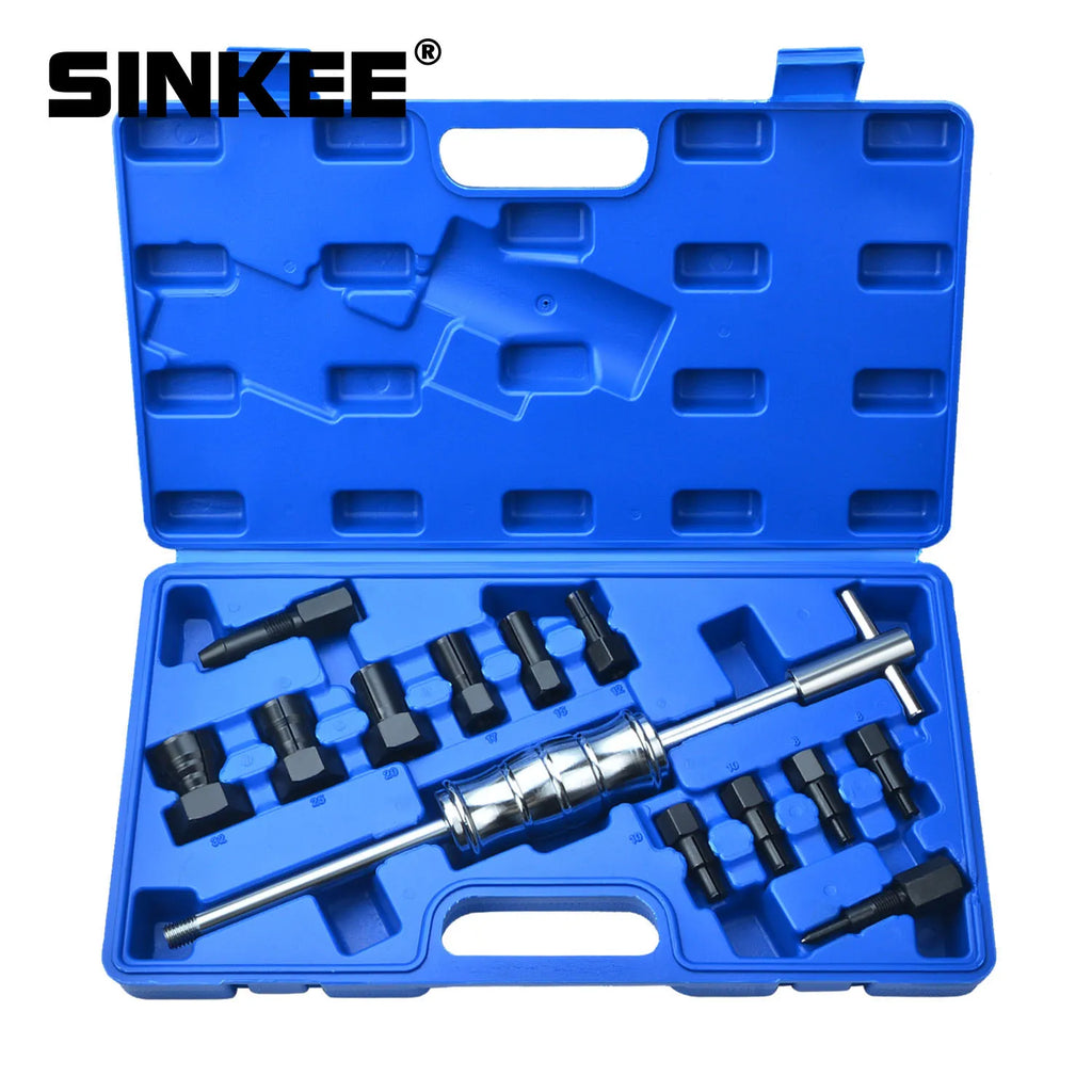 14pc 8-32MM Blind Hole Bearing Puller Set Internal Bearing Extractor Kit Slide Hammer Bearing Puller Insert Bearing Remover Tool
