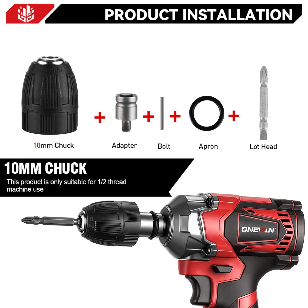 ONEVAN 1200N.M Brushless Electric Impact Wrench 1/2 inch Cordless Screwdriver Wrench Power Tool For Makita 18V Battery Pin
