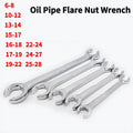 6-28MM Oil Pipe Flare Nut Wrench - Double Head Spanner, High Torque, Mirror Hand Tool,Open-end Brake Spanner for Car Repair