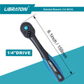 LIBRATON 72-Tooth Ratchet Wrench Quick Release Ratchet Handle Reversible 1/4'' 3/8'' 1/2'' Drive Auto Repair Tool Home DIY Tools