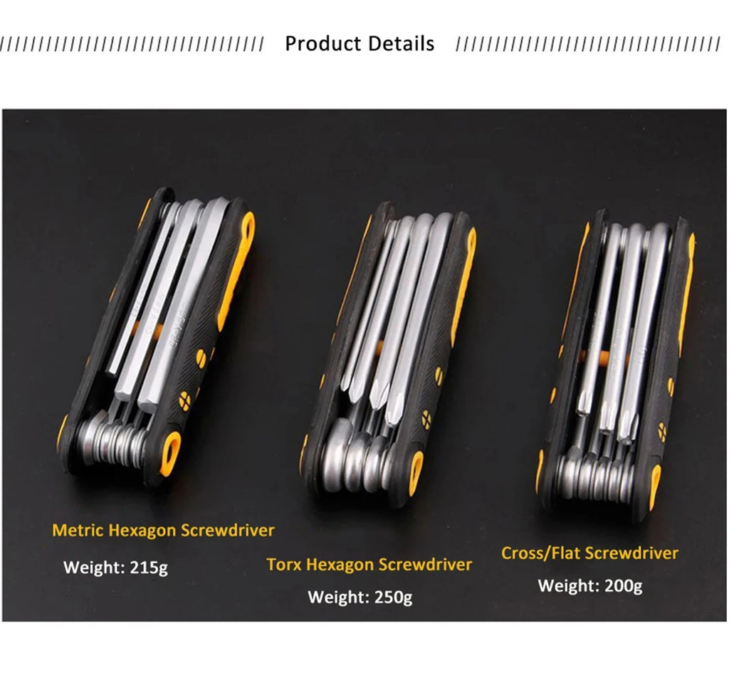 8 in 1 Folding Screwdriver Set Torx Screwdriver Mini Screwdriver Bits Kit Hexagon Torx Screwdriver Phillips Flat Screw Driver