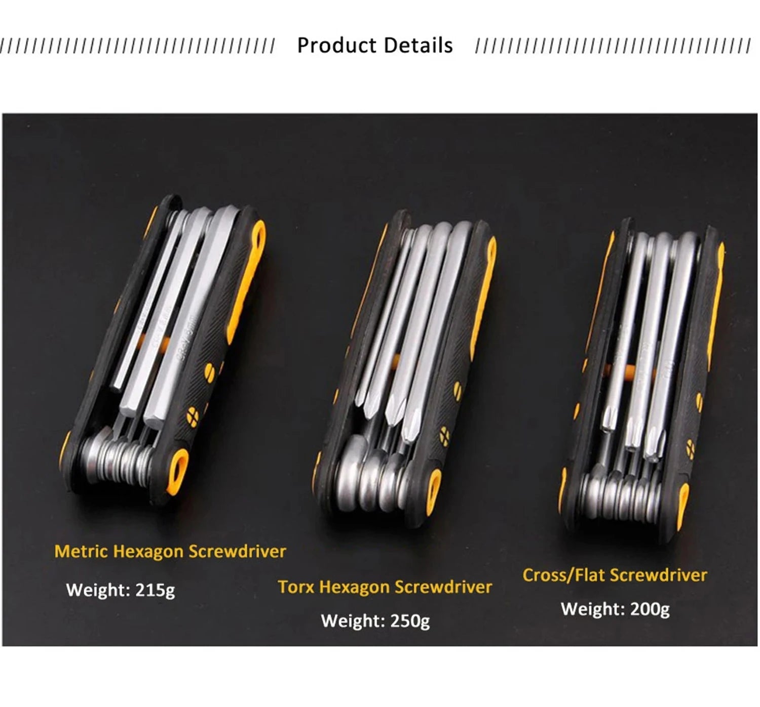8 in 1 Folding Screwdriver Set Torx Screwdriver Mini Screwdriver Bits Kit Hexagon Torx Screwdriver Phillips Flat Screw Driver