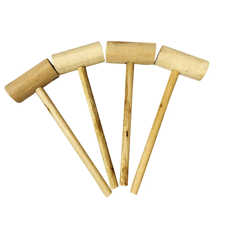 Mini Wooden Hammer Kids Balls Toy Pounder Replacement Wood Mallets Baby Tools for DIY Handicraft Hammer