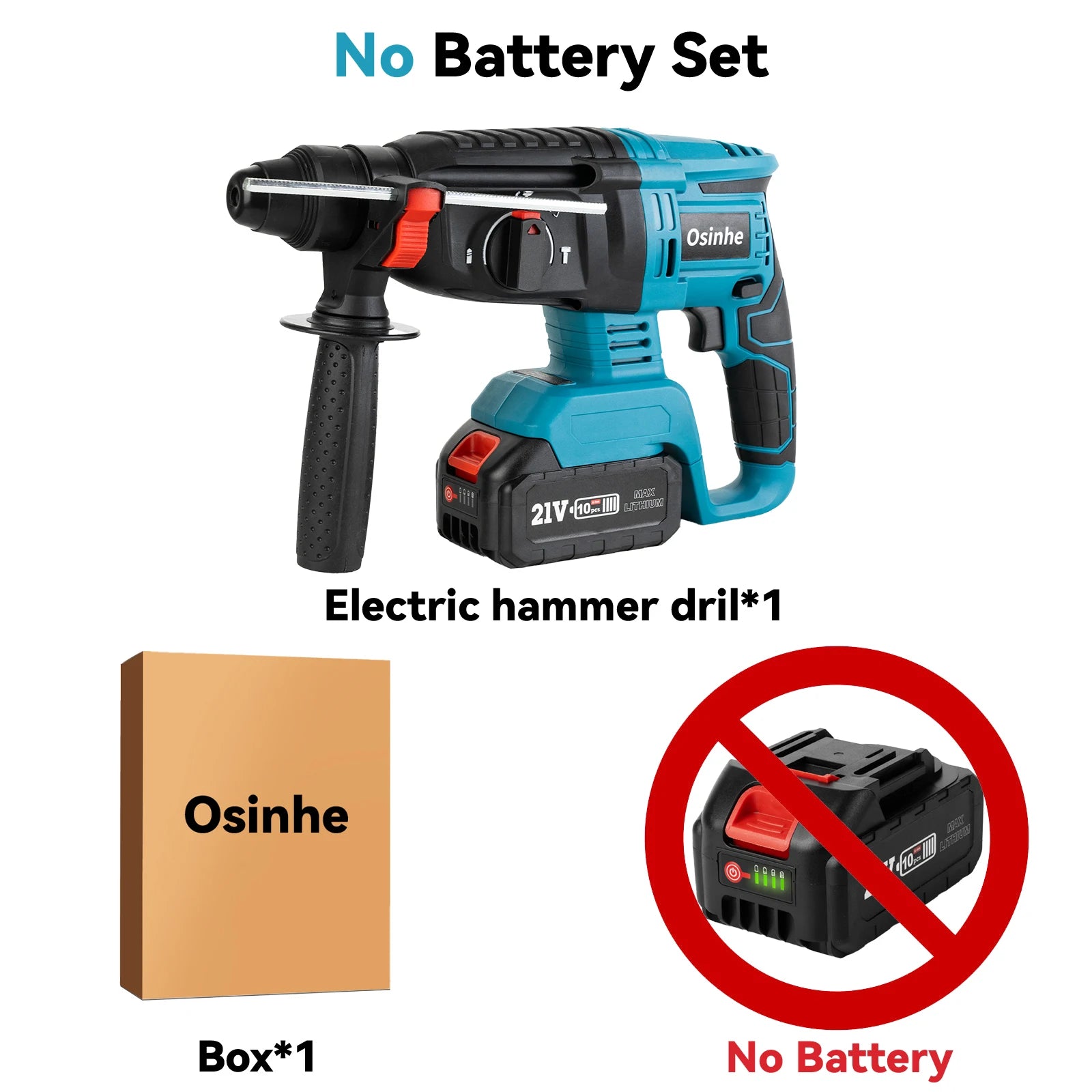 26mm Brushless Electric Hammer Drill Multifunctional Rotary Hammer Drill Cordless Impact Drill Tool For Makita 18V Battery Pin