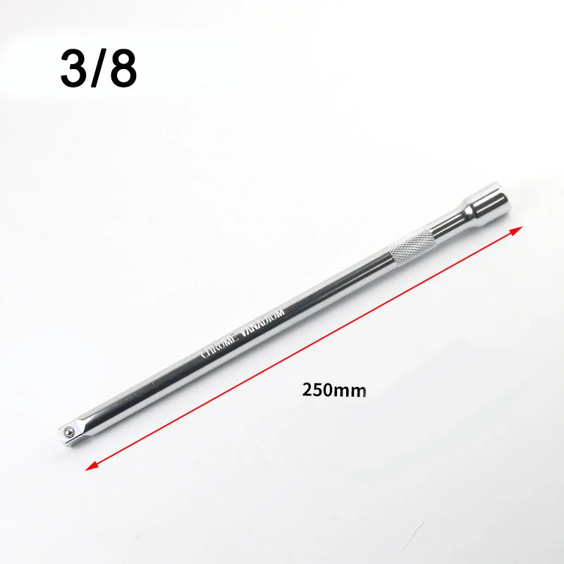 1/4" 3/8" 1/2" Socket Ratchet Wrench Extension Bar 50/75/100/125/150/250mm Long Bar Steering Sleeve Connecting Rod Accessories