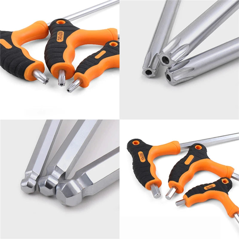 Professional Color Coded Long Hex Key Set,10 Piece Metric Allen Key Set,Easily Access Hard-to-Reach Spots, Includes Storage Case