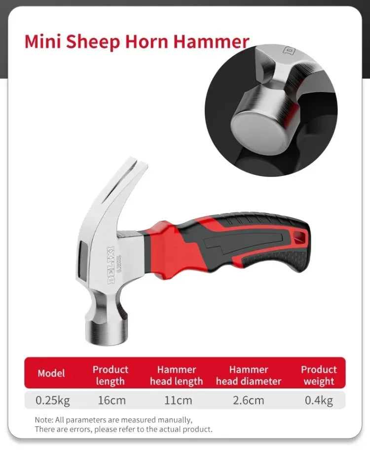 Multifunctional Claw Hammer Professional Woodworking Special Mini Integrated Nail Hammer Portable Household Hand Tools Accessory