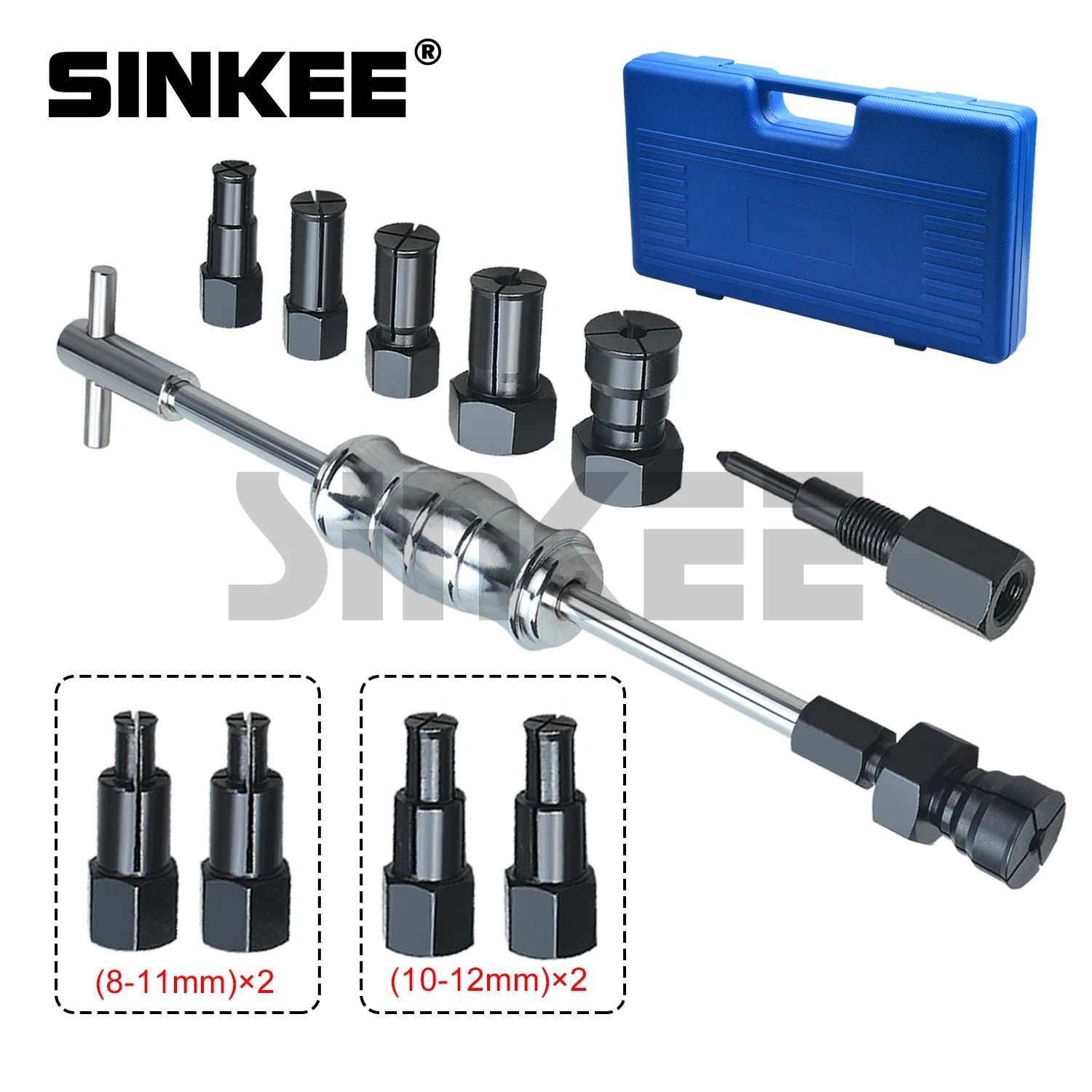 14pc 8-32MM Blind Hole Bearing Puller Set Internal Bearing Extractor Kit Slide Hammer Bearing Puller Insert Bearing Remover Tool