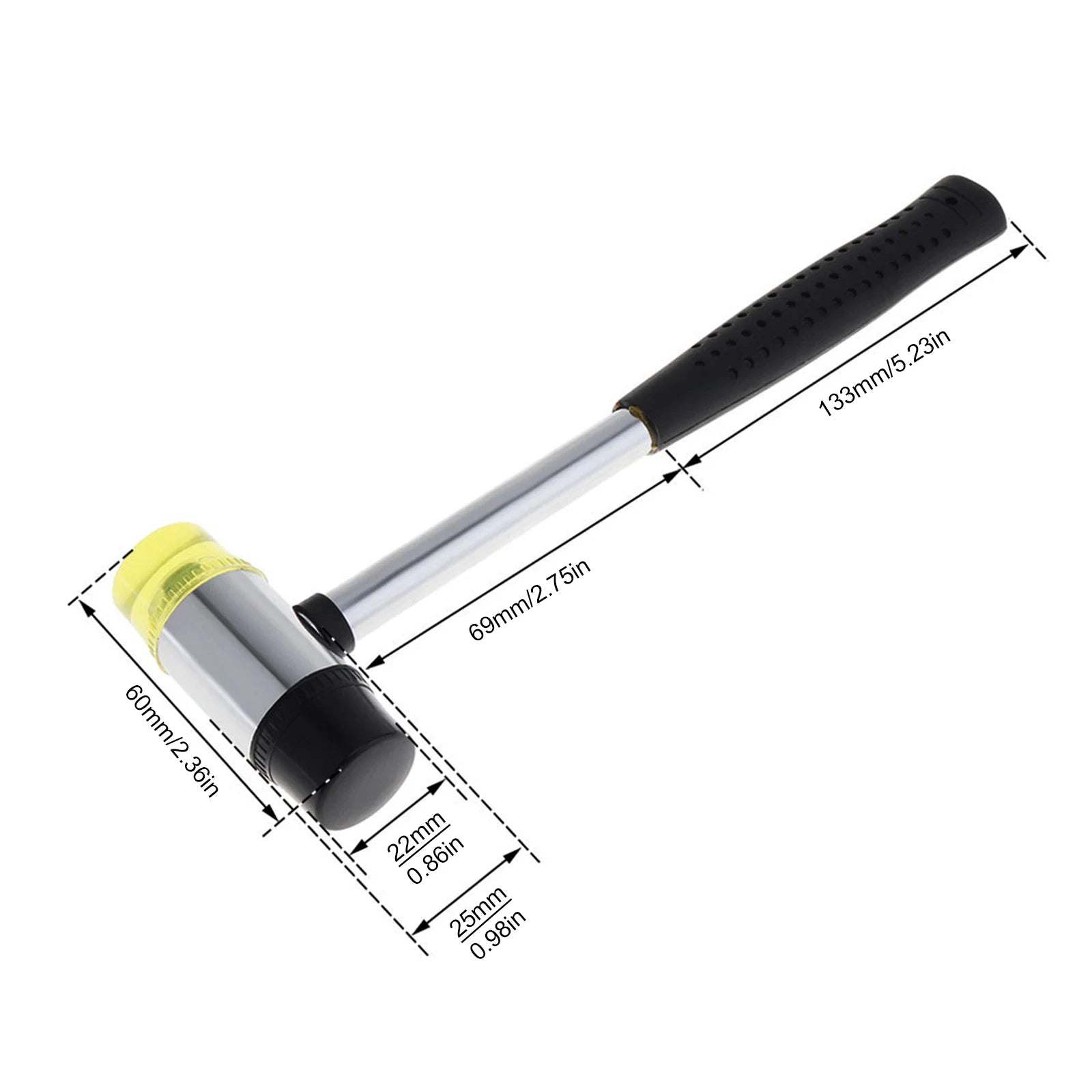 25mm / 30mm / 35mm / 40mm Rubber Double Faced Work Glazing Window Beads Hammer Nylon Head Mallet DIY hand Tool