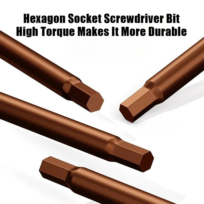 Hexagon Socket Screwdriver Small Hexagon Wrench Six-pointed Star Set Tool Extended Straight Handle Screwdriver H2.5/4mm