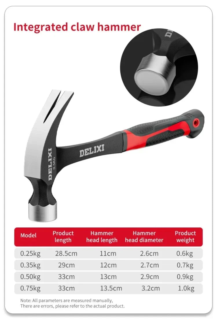 Multifunctional Claw Hammer Professional Woodworking Special Mini Integrated Nail Hammer Portable Household Hand Tools Accessory