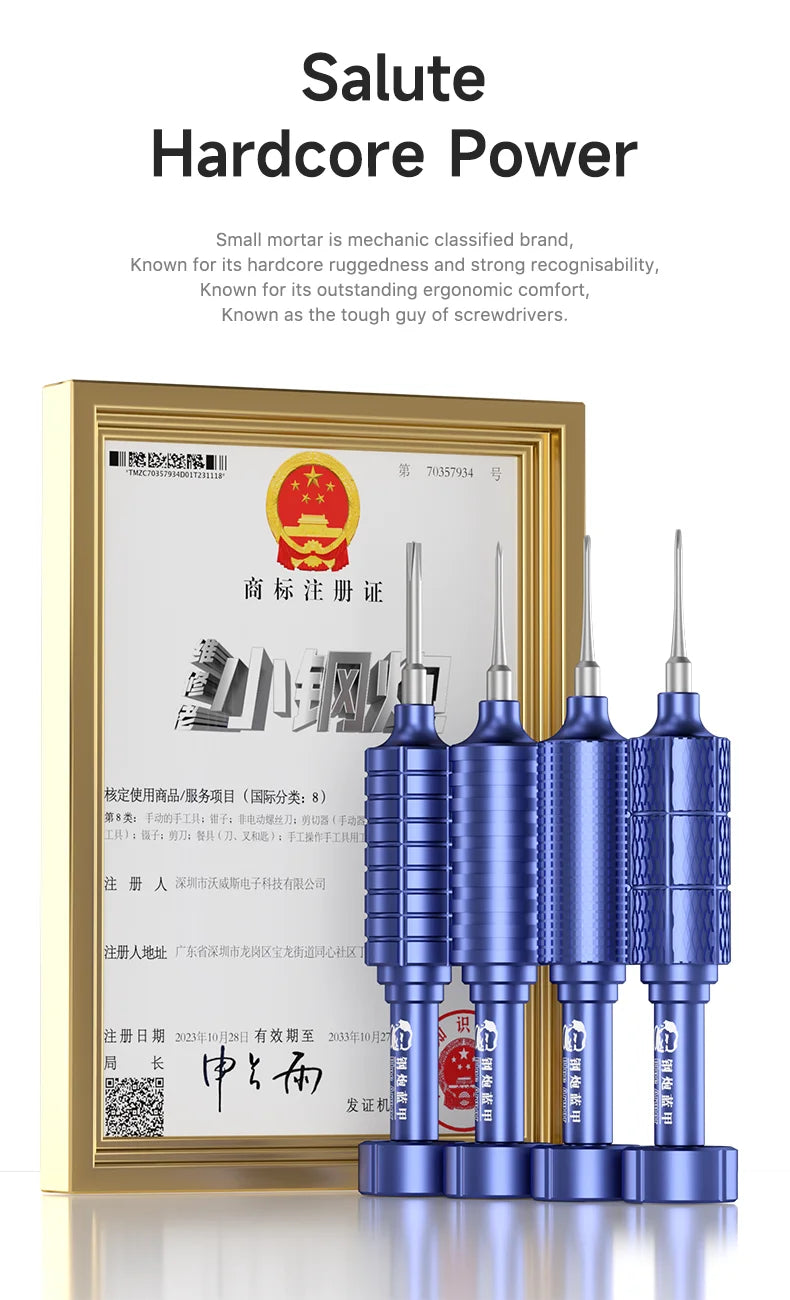 Mechanic Blue Armor 4in1 High Hardness Precision Screwdriver Plum blossom cross for IPhone bottom Internal disassembly tools