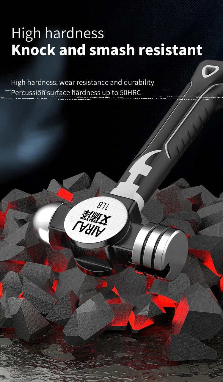 Small Hammer Mini Claw Hammer Head Fitter Hammer Octagonal Hammer Multifunctional Integrated Nail Hammer Nail Hammer Woodworking