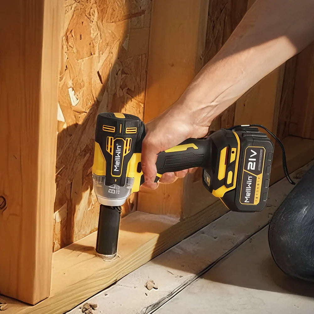 MELLWIN Brushless 520N·m Multi Electric Impact Wrench Set 3IN1 Electric Drill Screwdrive Repair Tool For Makita 18V Battery Pin