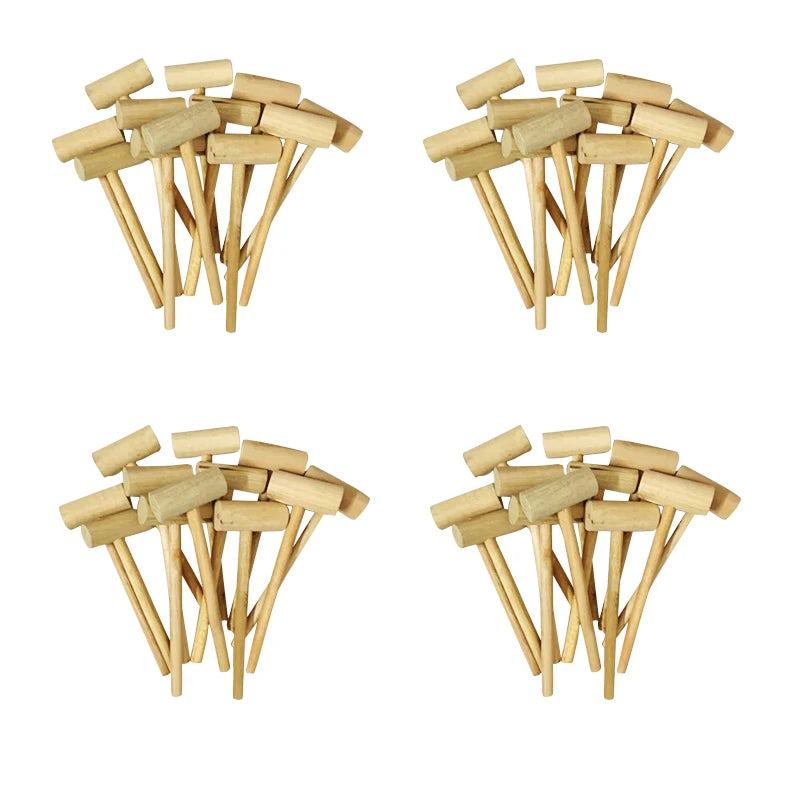 Mini Wooden Hammer Kids Balls Toy Pounder Replacement Wood Mallets Baby Tools for DIY Handicraft Hammer