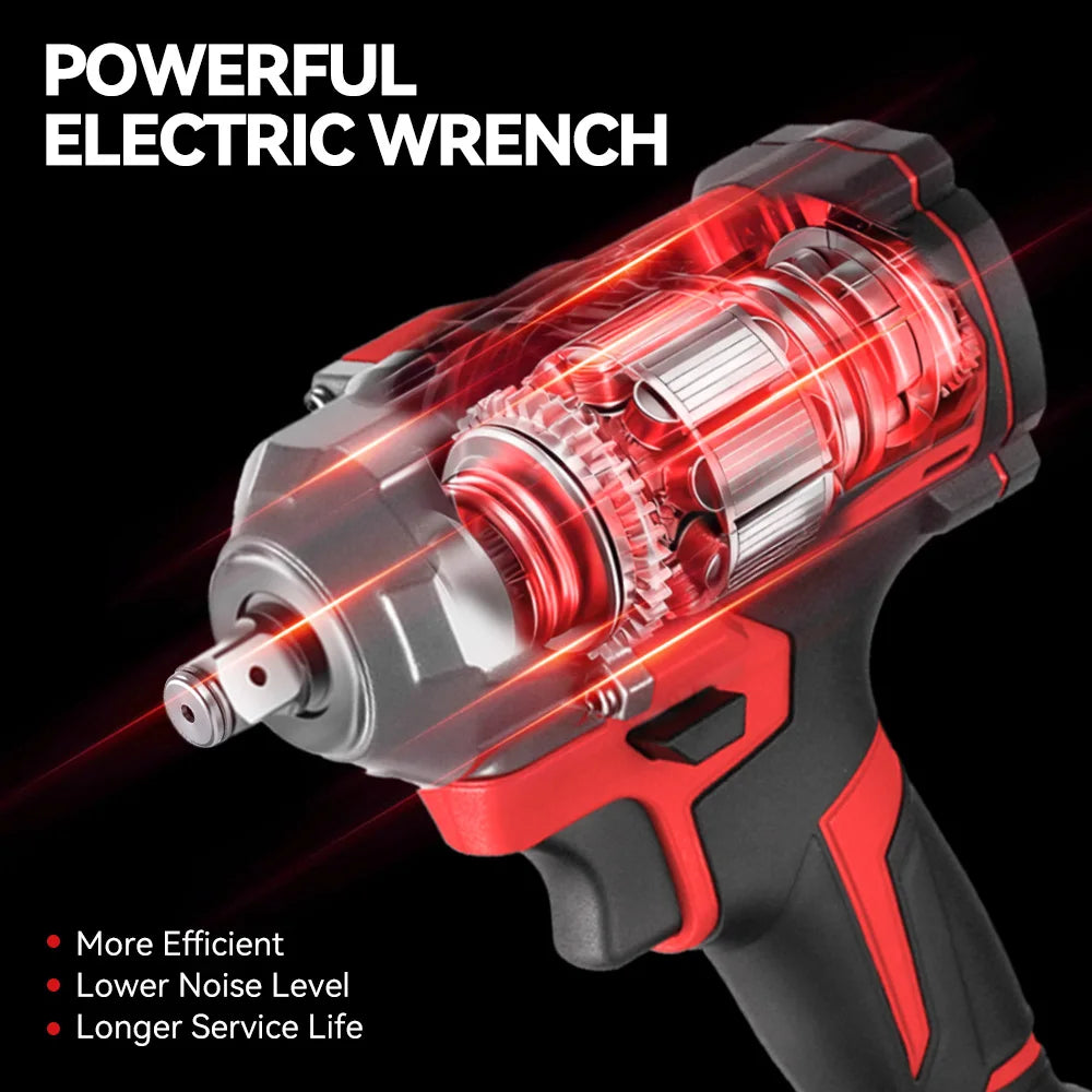 ONEVAN 1200N.M Brushless Electric Impact Wrench 1/2 inch Cordless Screwdriver Wrench Power Tool For Makita 18V Battery Pin