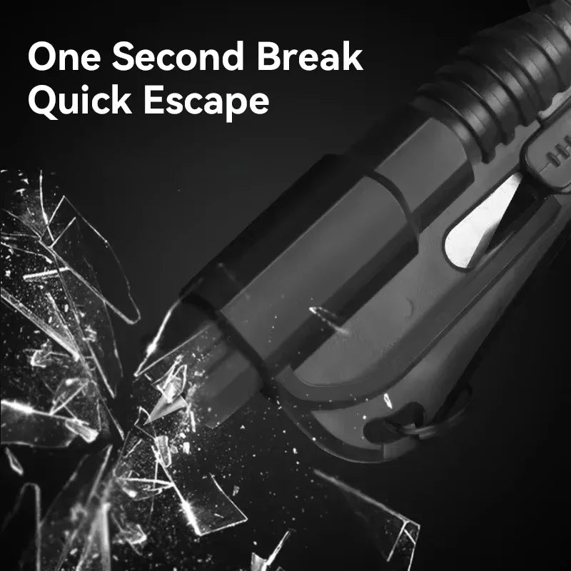 Compact 3-in-1 Car Safety Hammer Window Breaker Seat Belt Cutter Emergency Rescue Tool for Vehicle Accessories