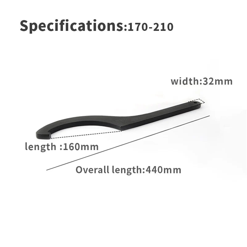 1pcs Round Nut Hook Spanner Mill Holder Half Moon Wrench 22-26 34-36 38-42 45-52 55-62 85-105 90-95 165-170