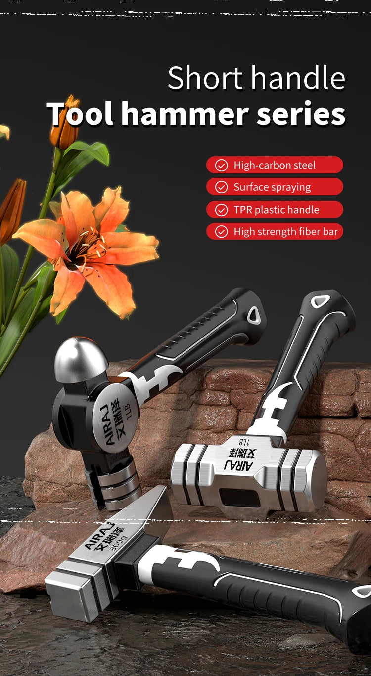 Small Hammer Mini Claw Hammer Head Fitter Hammer Octagonal Hammer Multifunctional Integrated Nail Hammer Nail Hammer Woodworking