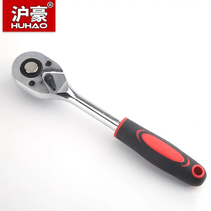 HUHAO 1/2 Socket Wrench Handle Tools Quick Release Vanadium Steel Ratchet Wrench For Automotive Repair Hardware Tools