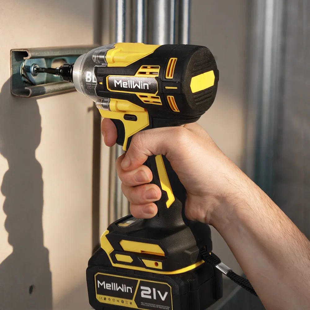 MELLWIN Brushless 520N·m Multi Electric Impact Wrench Set 3IN1 Electric Drill Screwdrive Repair Tool For Makita 18V Battery Pin