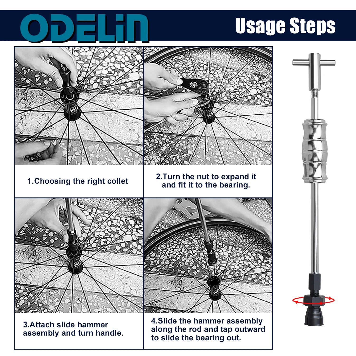12PC/14PC Internal Bearing Remover Slide Hammer Set Blind Hole Inner Bearing Puller Set Bearing Extractor