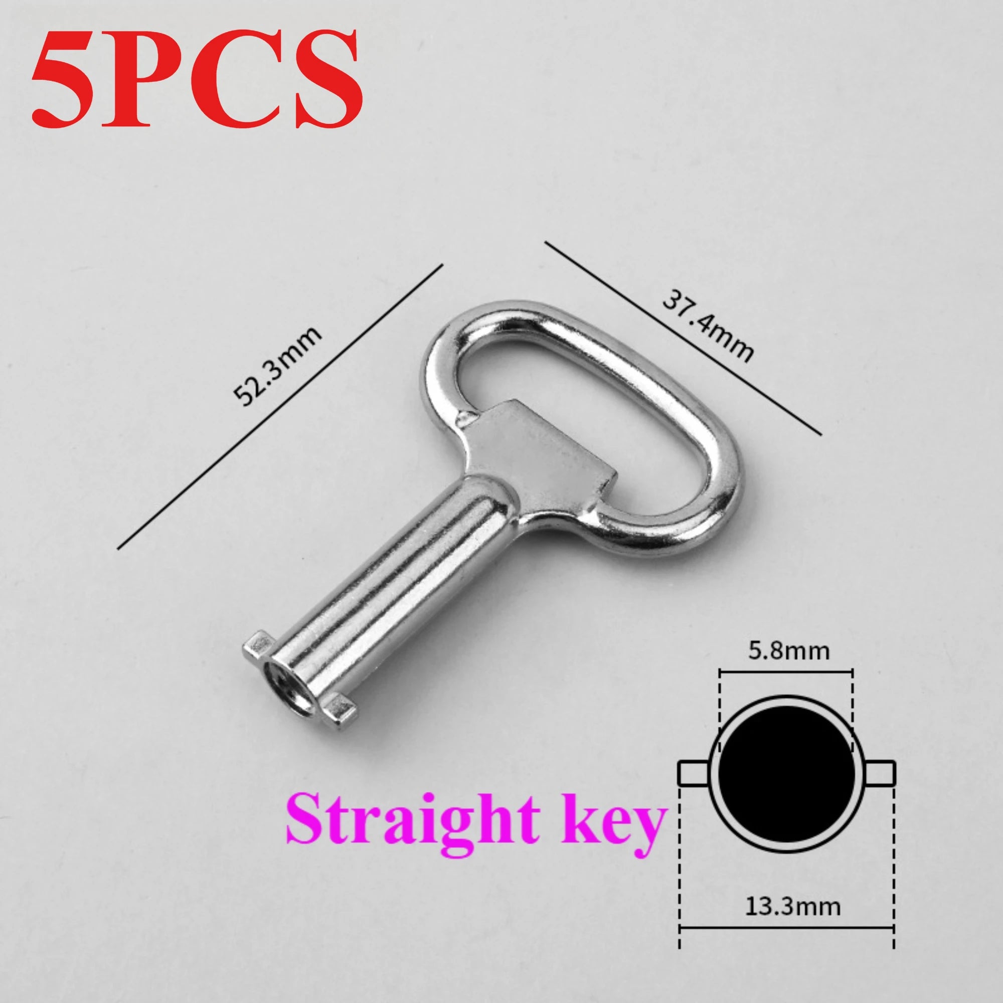 5/3PCS Silver Inner Triangle Key Wrench Square Key Water Tap 8Mm Vent Key Wrench Elevator Water Meter Valve Wrench