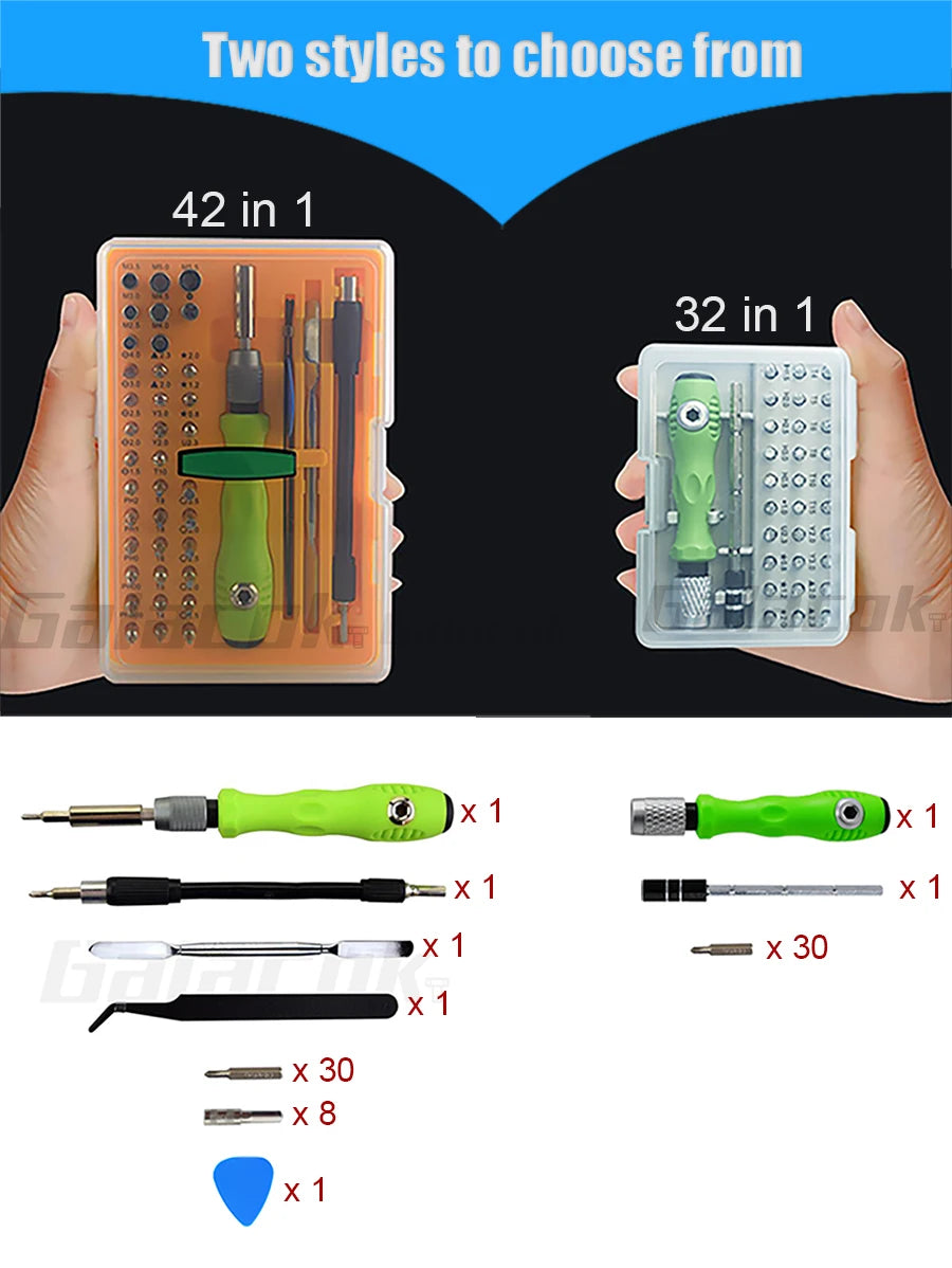 32 in 1 Multifunctional Screwdriver Set Mini Small Screwdriver Torx Phillips Magnetic Screw Driver Bit Portable Repair Tool Kit