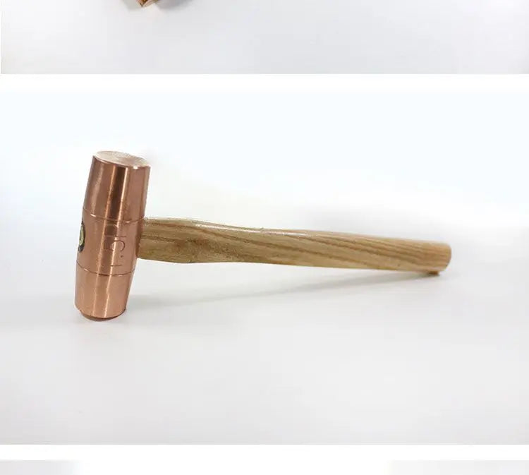Red Copper Round Drum Hammer with Wooden Handle Double sided Hammer Red Copper Round Drum Hammer 1p-3p