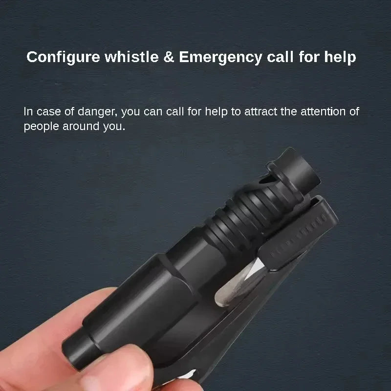 Compact 3-in-1 Car Safety Hammer Window Breaker Seat Belt Cutter Emergency Rescue Tool for Vehicle Accessories