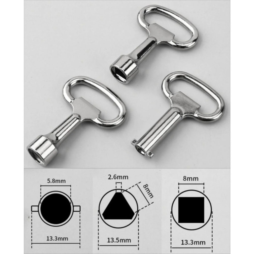 5/3PCS Silver Inner Triangle Key Wrench Square Key Water Tap 8Mm Vent Key Wrench Elevator Water Meter Valve Wrench