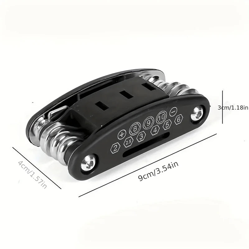 16 In 1 Folding Multifunctional Screwdriver Wrench Socket Stainless Steel Maintenance Tool Home Maintenance Tool Workshop Tool