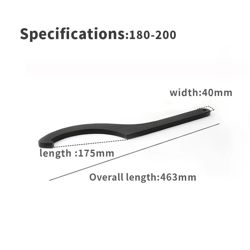 1pcs Round Nut Hook Spanner Mill Holder Half Moon Wrench 22-26 34-36 38-42 45-52 55-62 85-105 90-95 165-170