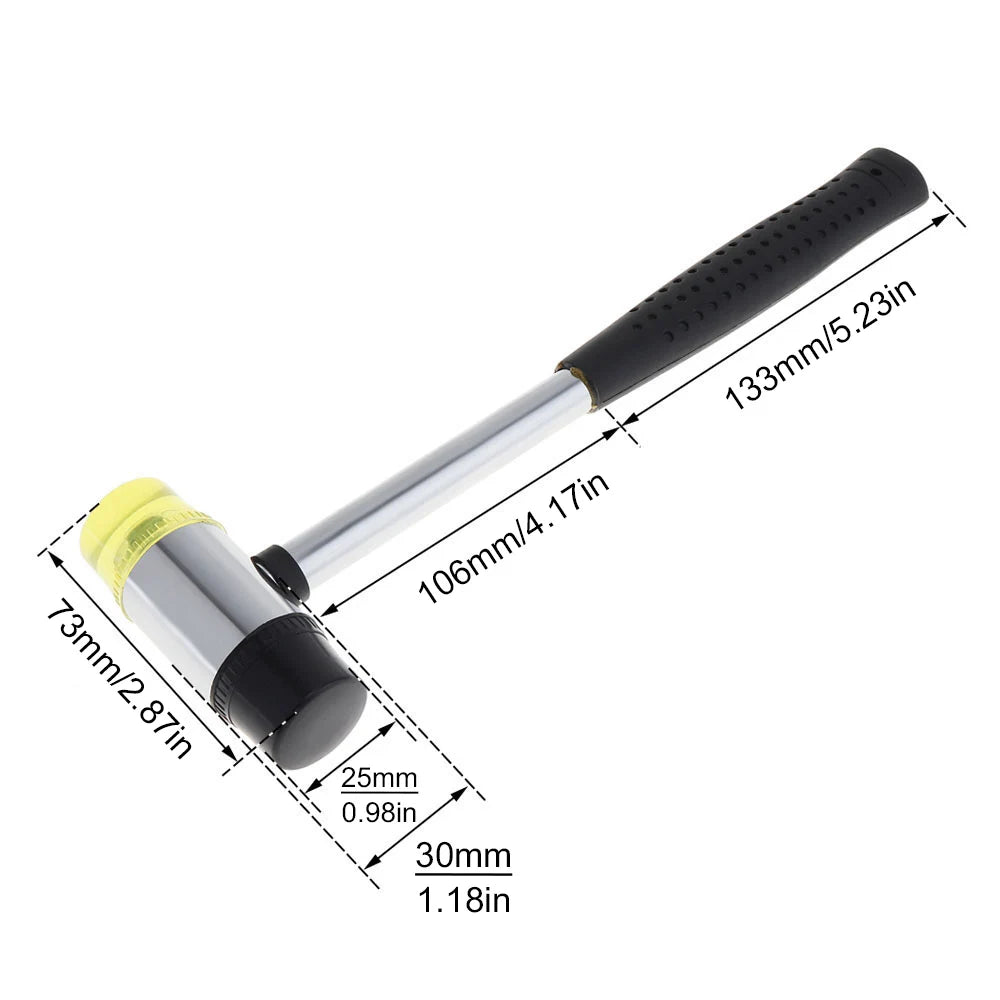 25mm / 30mm / 35mm / 40mm Rubber Double Faced Work Glazing Window Beads Hammer Nylon Head Mallet DIY hand Tool