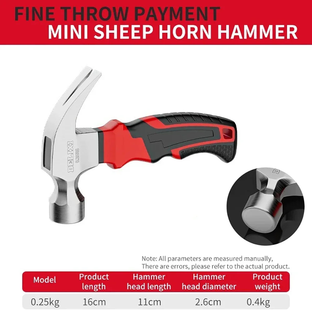Multifunctional Claw Hammer Professional Woodworking Special Mini Integrated Nail Hammer Portable Household Hand Tools Accessory