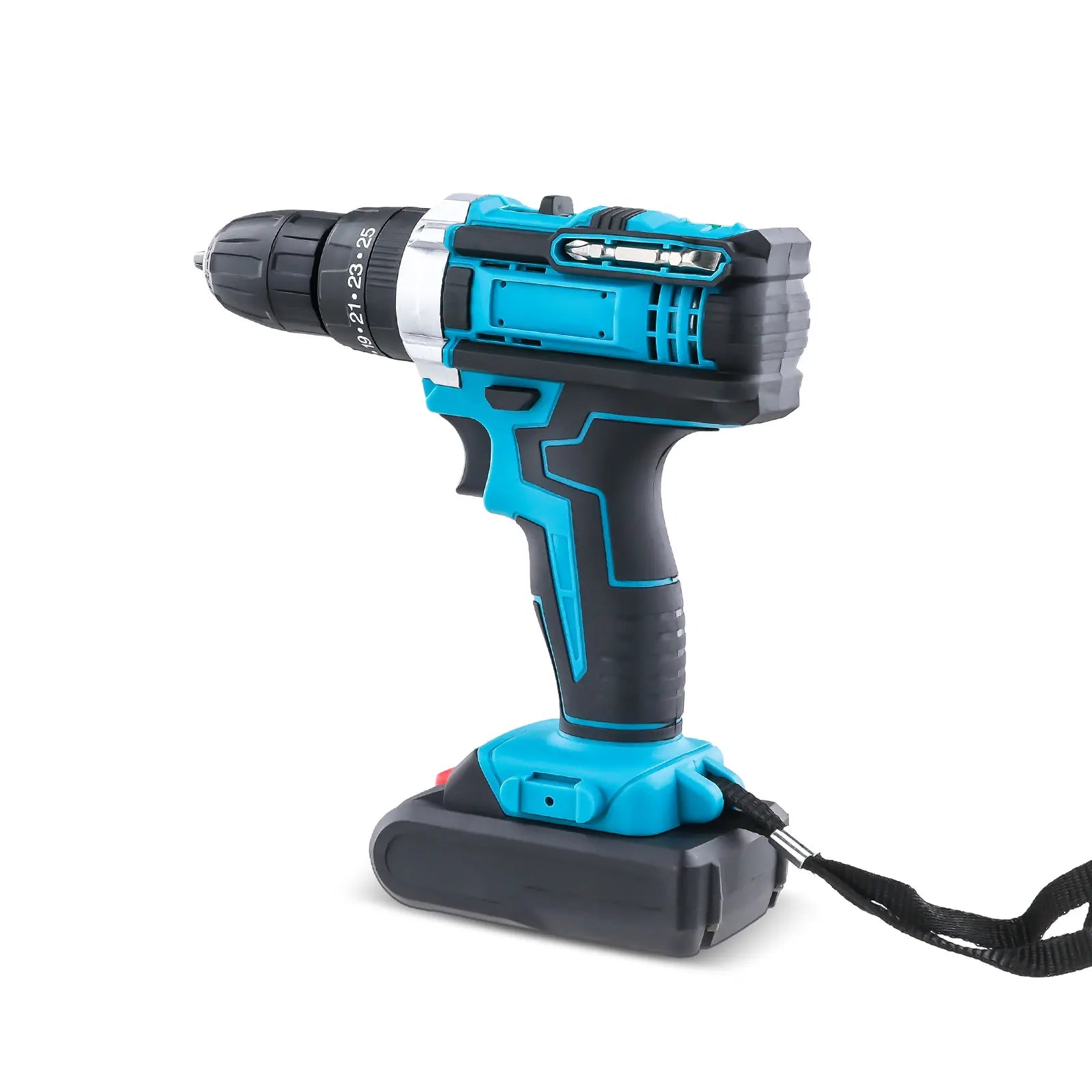 21V Cordless Brush Drill Driver with Impact Function Rotary Hammer 2-Speed Hammer Drill Electric Screwdriver Set With 2 Battery