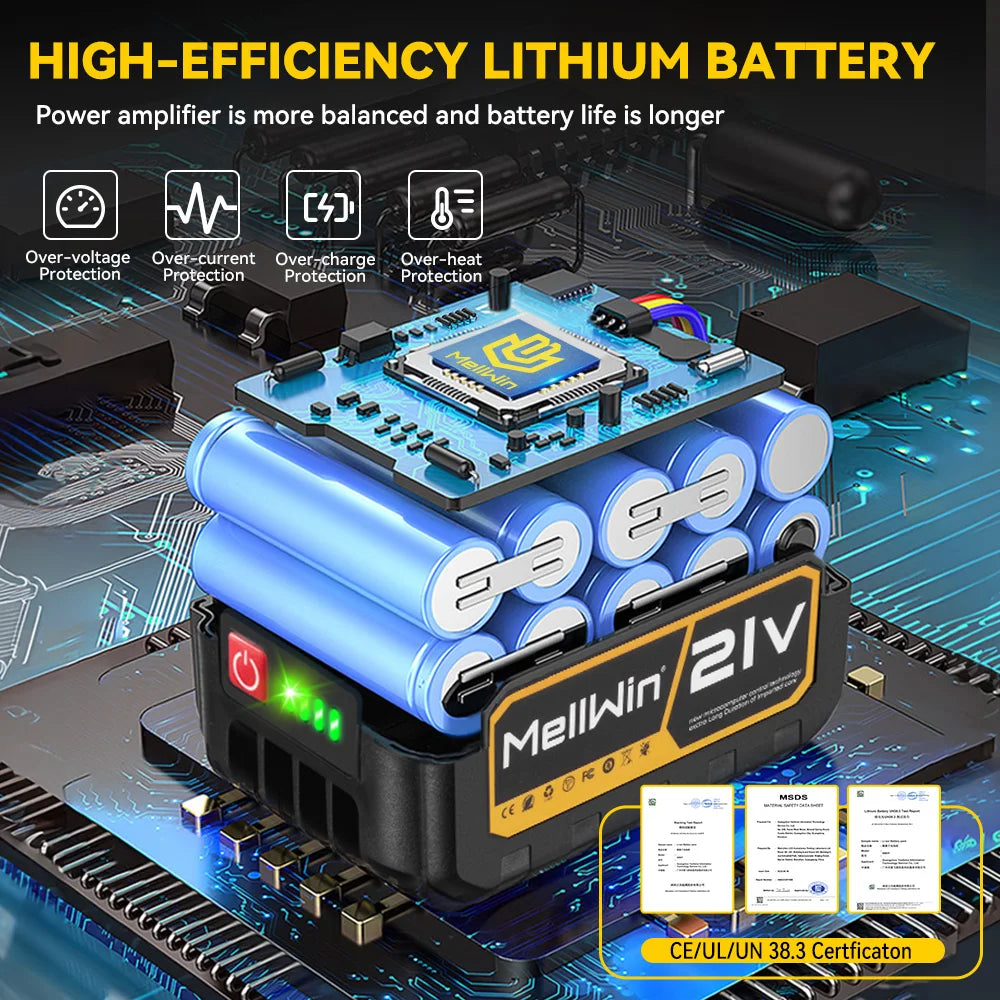 MELLWIN Brushless 520N·m Multi Electric Impact Wrench Set 3IN1 Electric Drill Screwdrive Repair Tool For Makita 18V Battery Pin