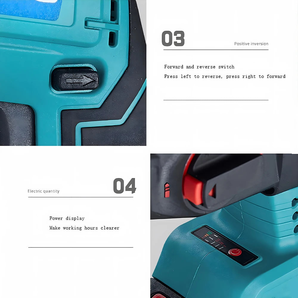 26mm Brushless Electric Hammer Drill Cordless Impact Drill Power Tools For Makita 21V Battery Multifunctional Rotary Hammer