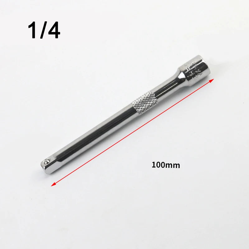 1/4" 3/8" 1/2" Socket Ratchet Wrench Extension Bar 50/75/100/125/150/250mm Long Bar Steering Sleeve Connecting Rod Accessories