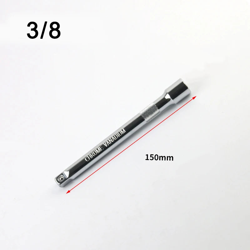 1/4" 3/8" 1/2" Socket Ratchet Wrench Extension Bar 50/75/100/125/150/250mm Long Bar Steering Sleeve Connecting Rod Accessories