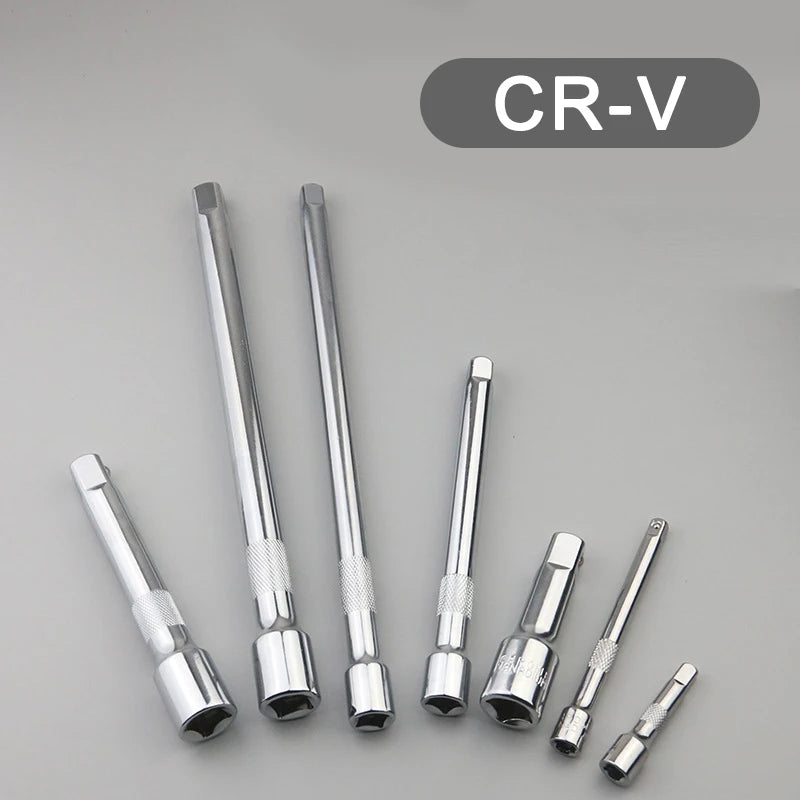 1/4" 3/8" 1/2" Socket Ratchet Wrench Extension Bar 50/75/100/125/150/250mm Long Bar Steering Sleeve Connecting Rod Accessories