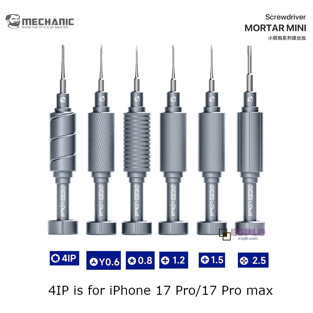 Mechanic 6 in 1 iShell Max Mortar Mini Screwdriver Set Powerful Magnetic Hardness Precision Magnesium Silicon Alloy Screwdriver