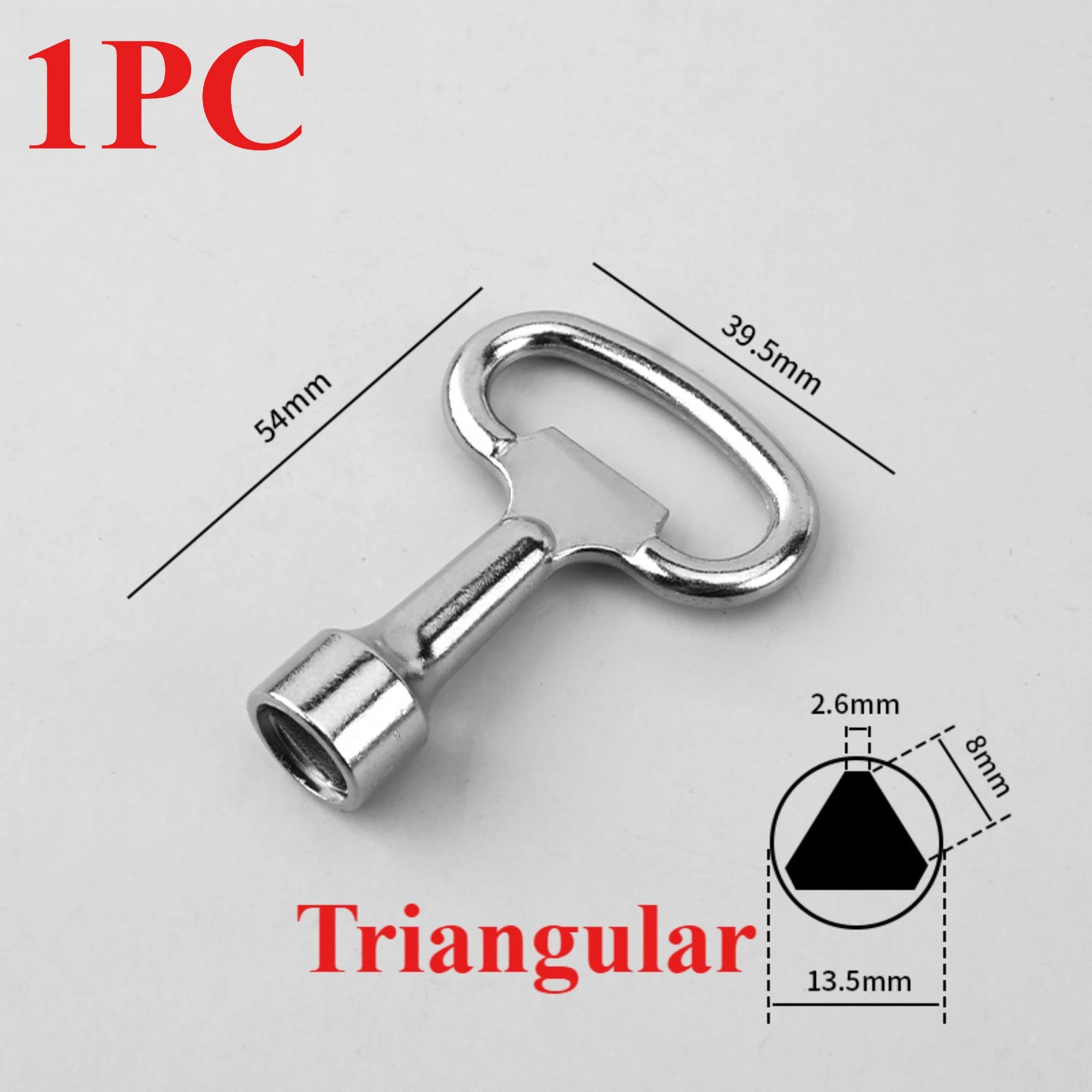 5/3PCS Silver Inner Triangle Key Wrench Square Key Water Tap 8Mm Vent Key Wrench Elevator Water Meter Valve Wrench