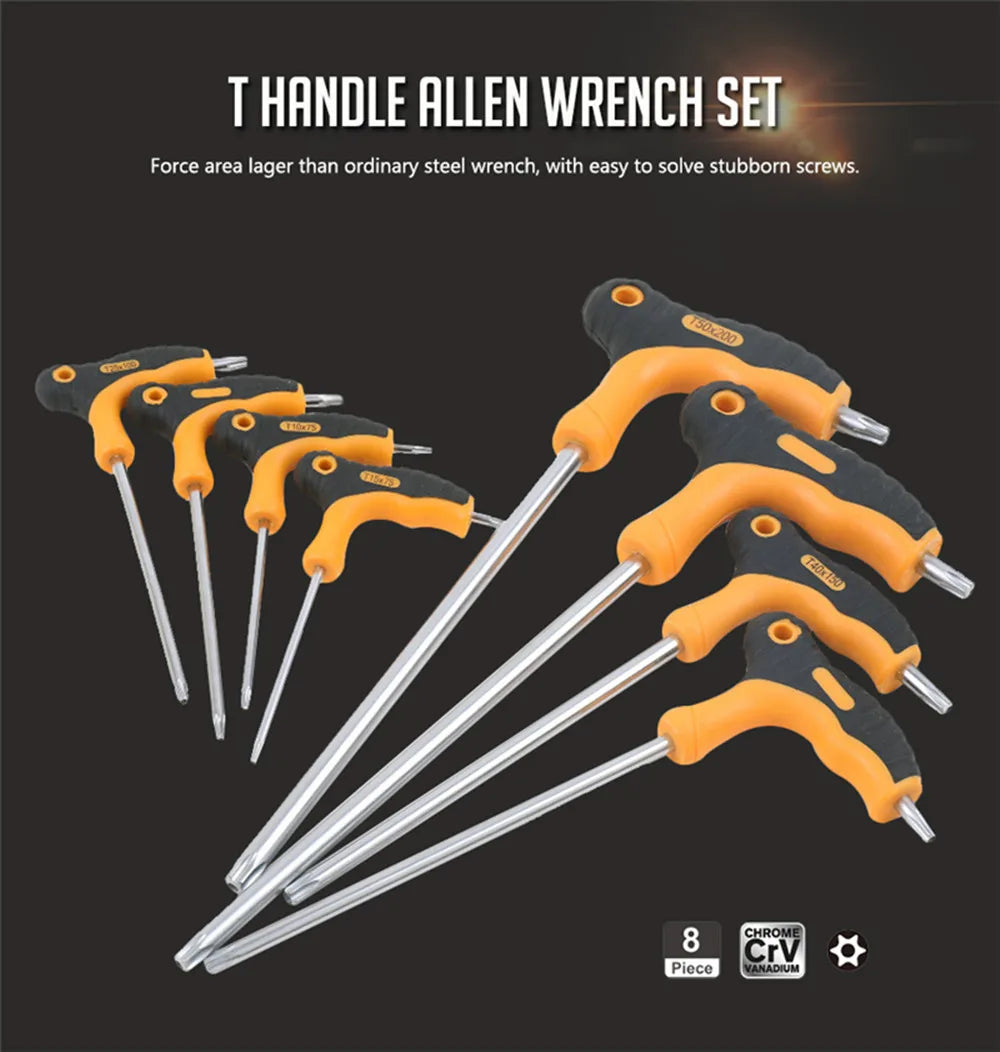 Professional Color Coded Long Hex Key Set,10 Piece Metric Allen Key Set,Easily Access Hard-to-Reach Spots, Includes Storage Case